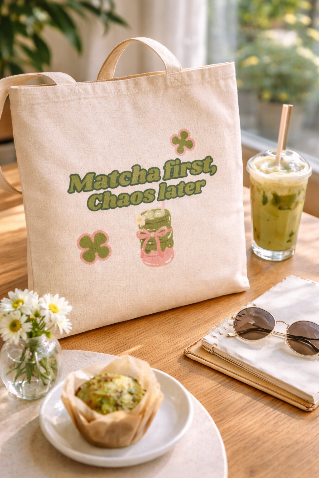 Matcha First Chaos Later | Tote bag