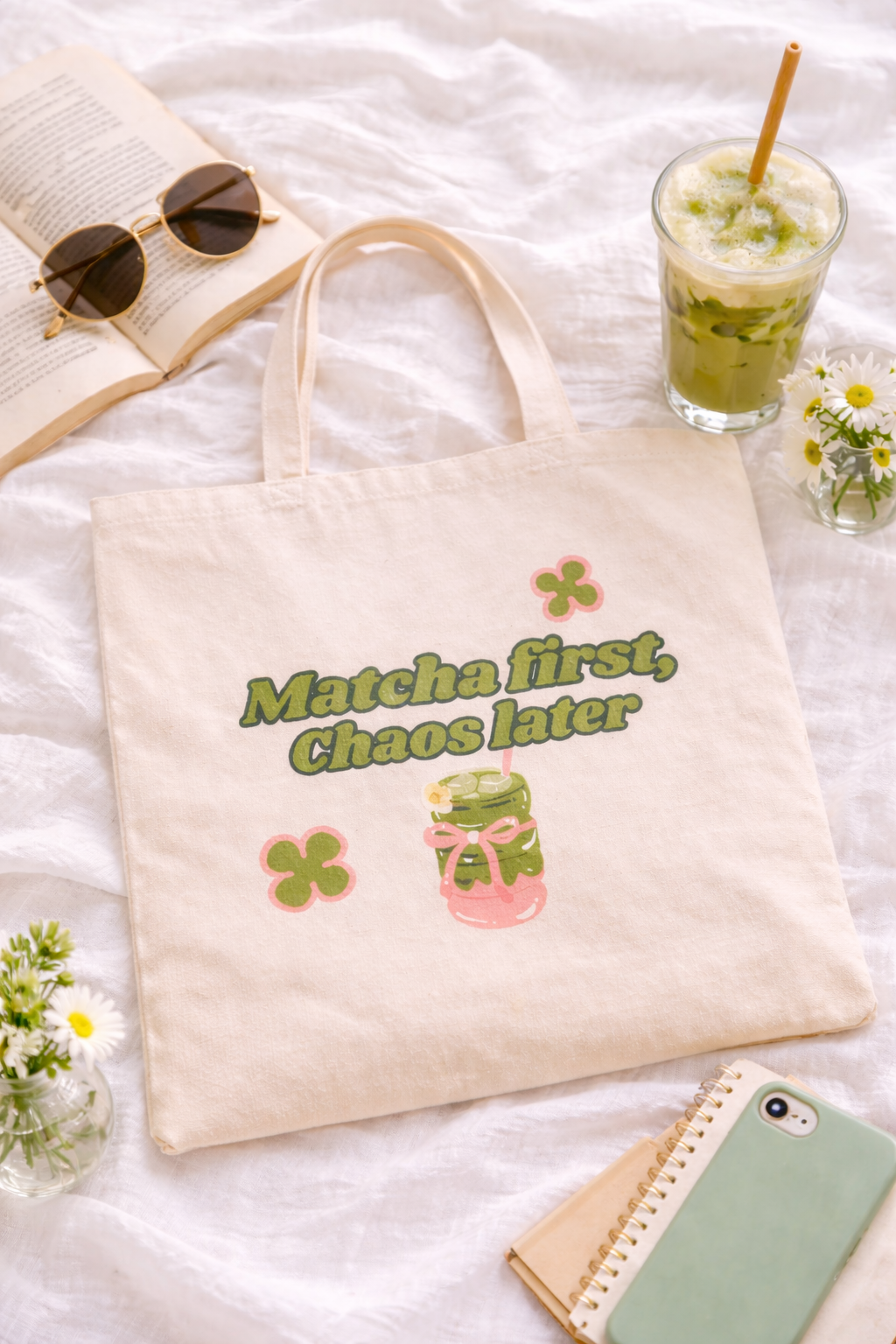 Matcha First Chaos Later | Tote bag