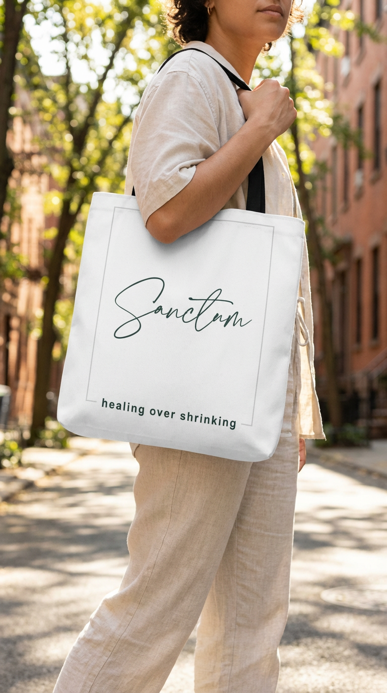 Sanctum Tote Bag | Healing over Shrinking Minimalist Tote