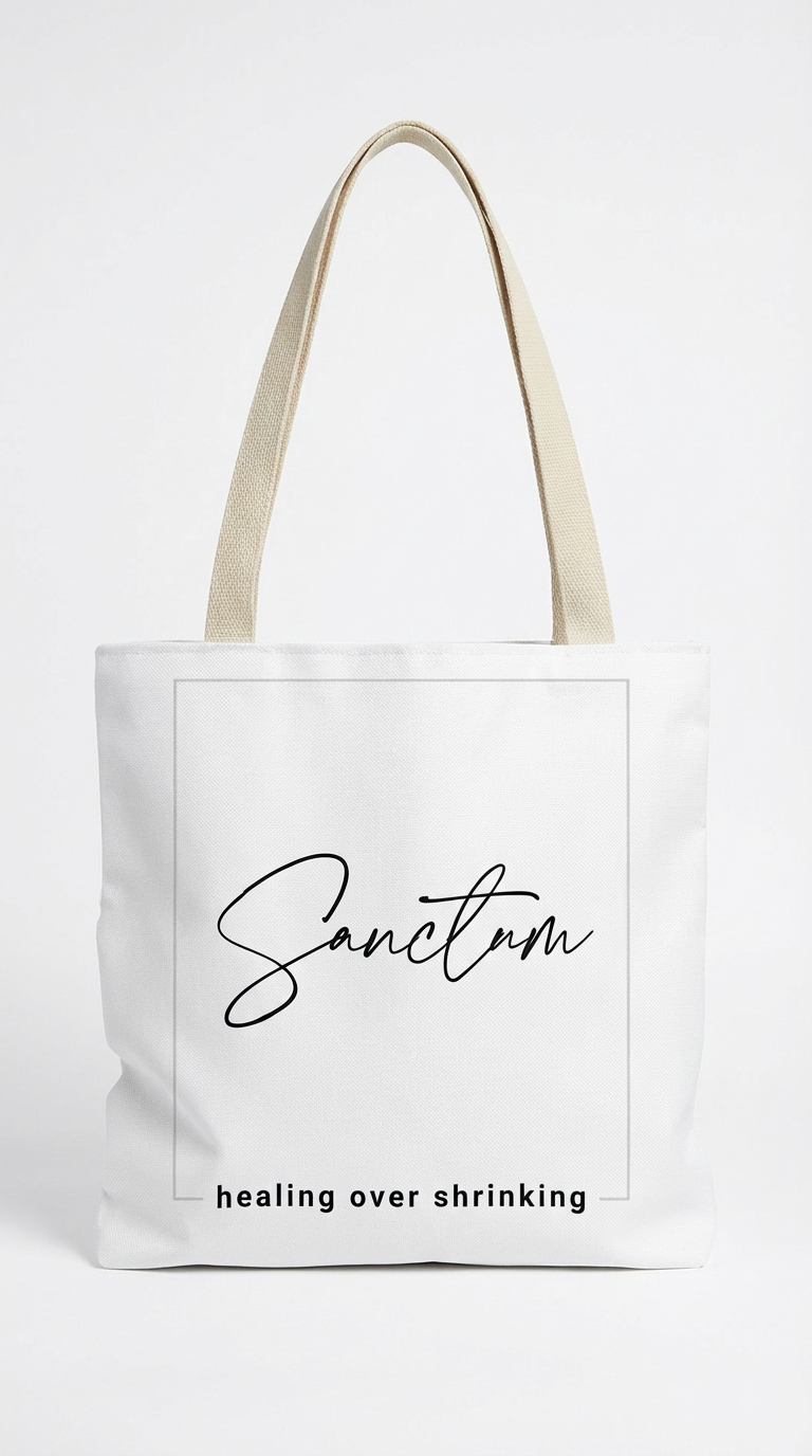 Sanctum Tote Bag | Healing over Shrinking Minimalist Tote