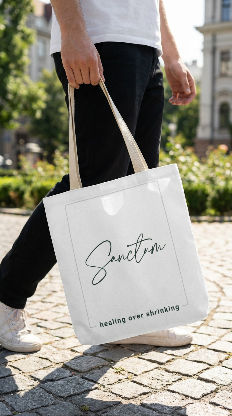 Sanctum Tote Bag | Healing over Shrinking Minimalist Tote